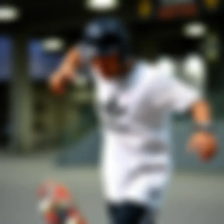 Adidas Full Sleeve T-Shirt in Action Adidas full sleeve t-shirt in a skateboarding setting