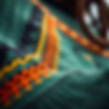 Intricate Knit Patterns of the Sweater Close-up of the intricate knit patterns of the Bob Marley sweater