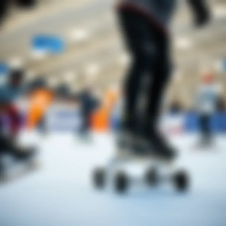 Competitive Quad Skating Event Competitive quad skating event in action