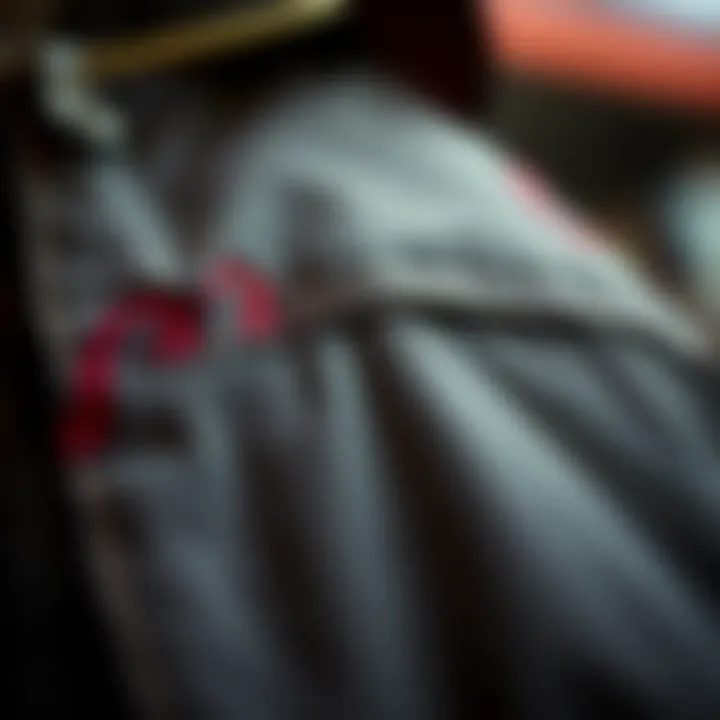 Intricate Craftsmanship of the Brixton Coors Jacket Detail of the craftsmanship showcasing the stitching of the Brixton Coors jacket