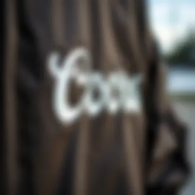 Textural Quality of the Brixton Coors Jacket Close-up of the fabric texture of the Brixton Coors jacket