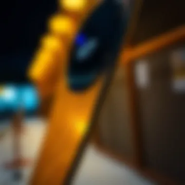 Detailed view of the Burton Black Snowboard showcasing its sleek design and craftsmanship.