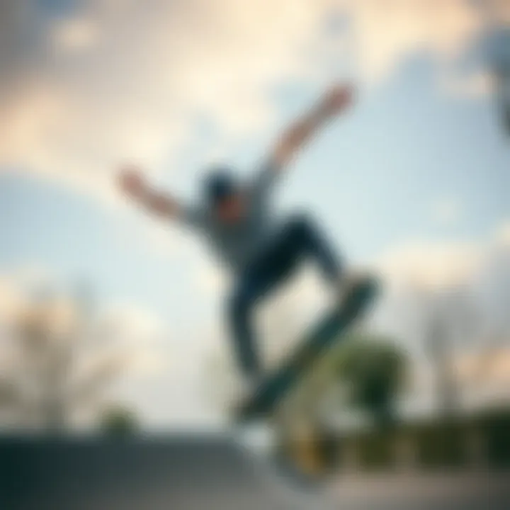 Tricks with CCS Complete Skateboard Skateboarder performing tricks with CCS Complete skateboard