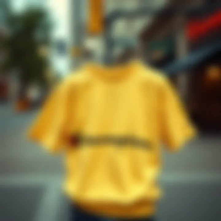 Urban Expression: Champion T-Shirt as a Fashion Statement Champion all over print t-shirt displayed in a trendy urban setting