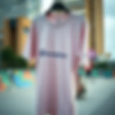 Champion brand shirt prominently displayed in an urban skate park setting