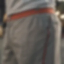 Detailed view of Champion shorts fabric showcasing texture and quality.