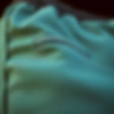 Close-up of the fabric and stitching of Champion sweatpants