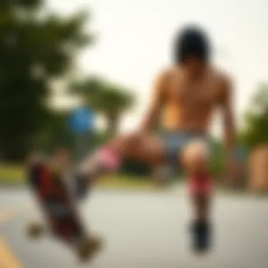 Skateboarder wearing custom Ethika underwear, emphasizing style