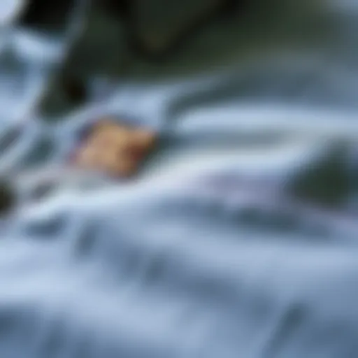 A close-up view of the DC button-up shirt showcasing its fabric texture and stitching details