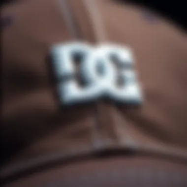 Fabric Details of the DC New Era Hat Close-up of fabric and stitching details of the DC New Era hat