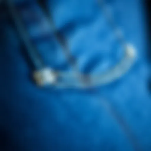 A close-up view of denim texture showcasing the rich blue hue
