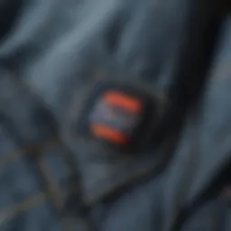 Close-up detail of the Dickies jean jacket fabric showcasing its durability