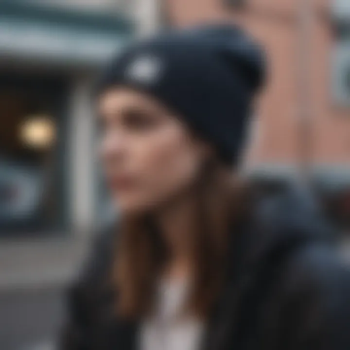 Stylish adidas beanie showcasing fabric technology and design