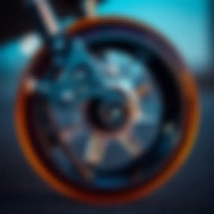 Innovative Skate Wheel Design Close-up of skate wheel technology showcasing precision and design