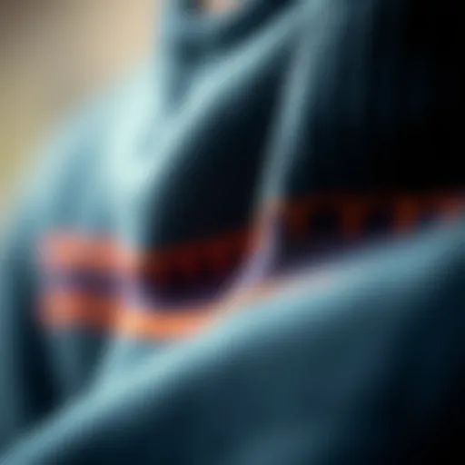 A close-up view of the intricate stitching on an American stitch sweater, showcasing its craftsmanship.