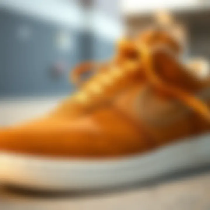 Design Excellence: The Aesthetic of Brown Nike Sneakers Close-up of brown Nike sneaker showcasing design details