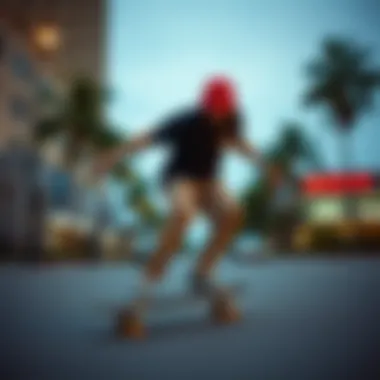 Embodying Skate Culture with Brixton Skateboarder in action wearing Brixton apparel