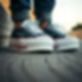 Close-up of Converse platform sneakers showcasing their unique design