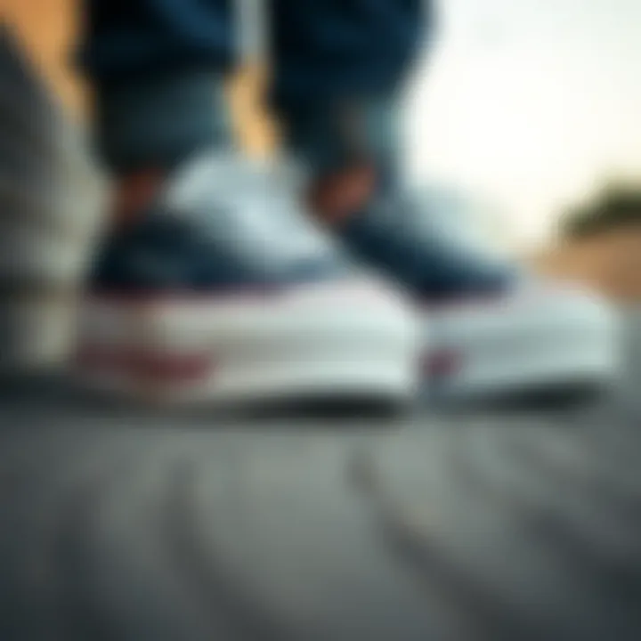 Close-up of Converse platform sneakers showcasing their unique design