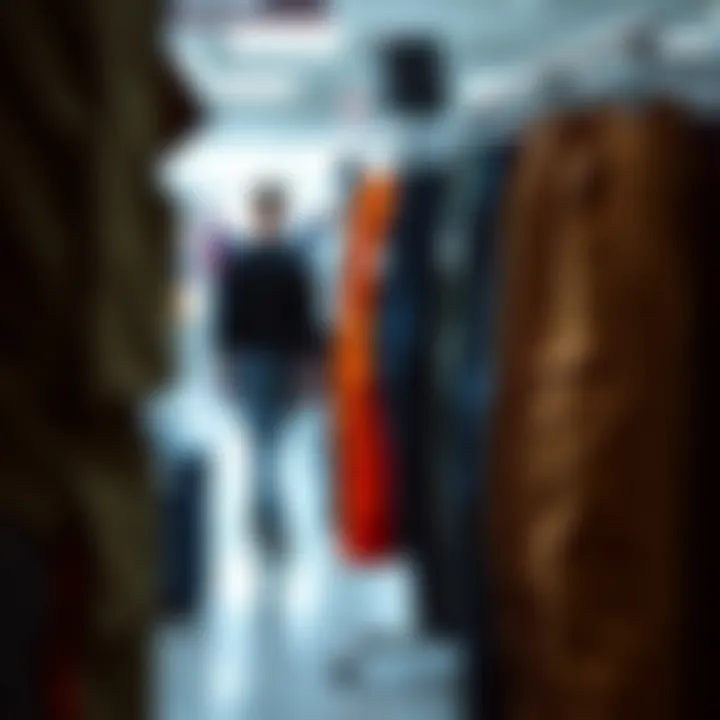 Diverse Styles of Dickies Cargo Collection Various styles of Dickies cargo showcased on a rack