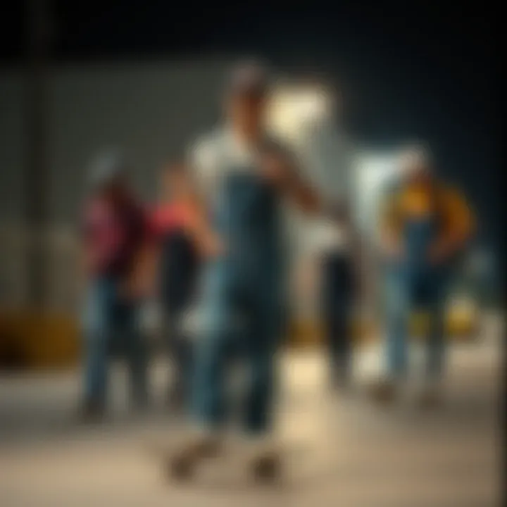 A historical timeline illustrating the evolution of Dickies Overalls in skate culture