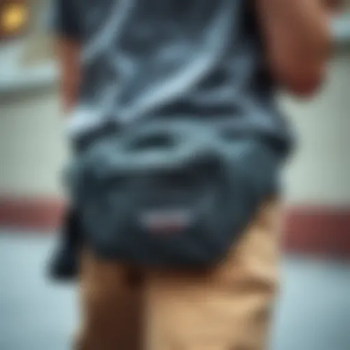 Design Details of the Eastpak Fanny Pack A detailed view of the Eastpak fanny pack showcasing its design elements