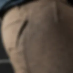 Close-up detail of Element Sawyer Pants fabric and stitching