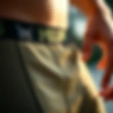 Close-up of the fabric quality and comfort features of Ethika Bear Underwear.