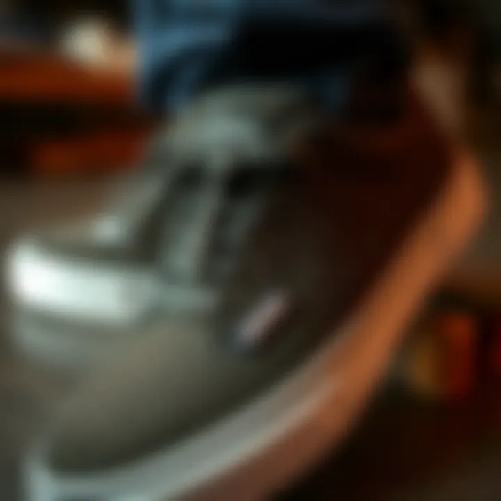 Close-up of Etnies footwear craftsmanship