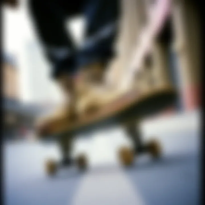 Skateboarder wearing Globe Boots in an urban setting