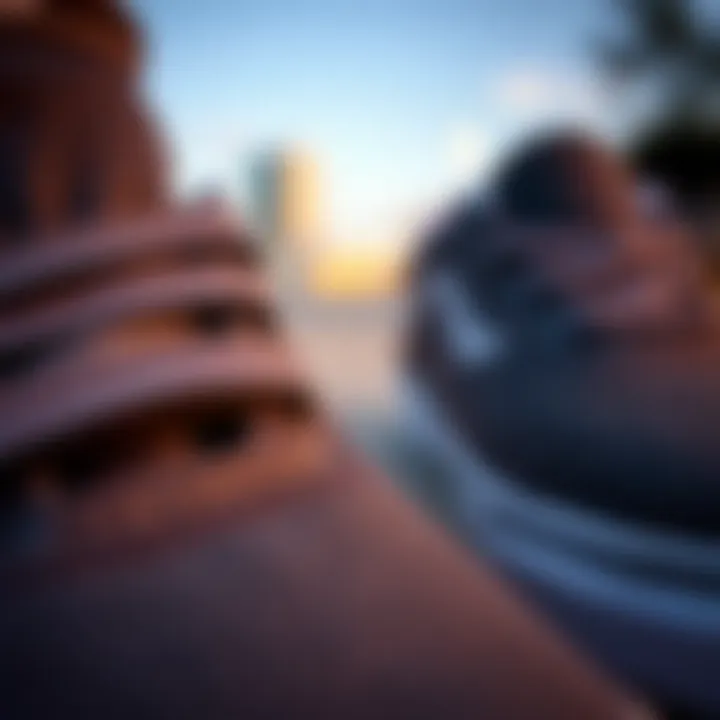 Textile Details of Grey Velcro Vans Close-up of grey velcro Vans showcasing unique textile details