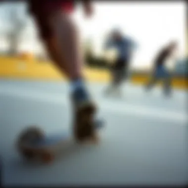 Dynamic Skating Scene with Heelys A dynamic Heelys skating scene