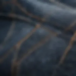 Close-up of denim texture showcasing the fabric quality and detail