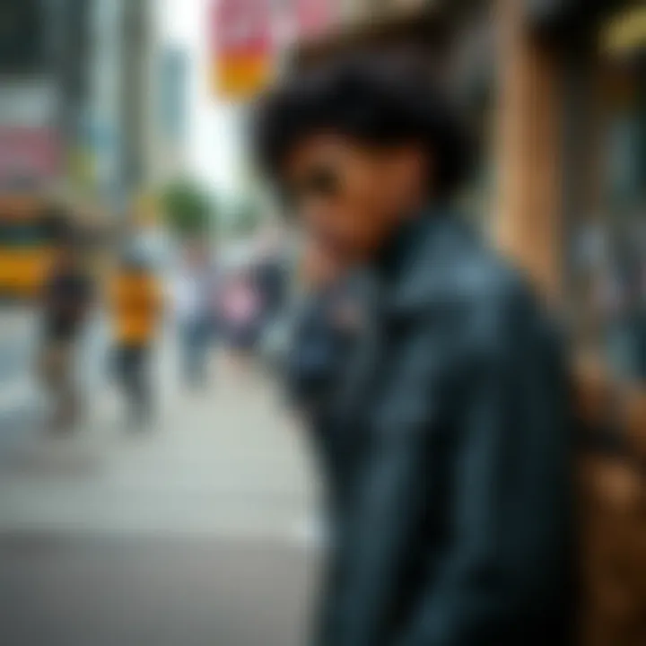 A dynamic street scene showcasing diverse style expressions