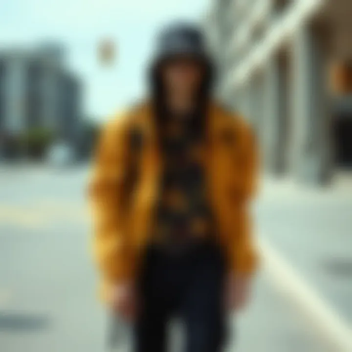 Layered outfits reflecting personal style in urban settings