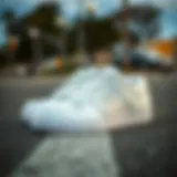 Classic white DC shoes showcasing sleek design