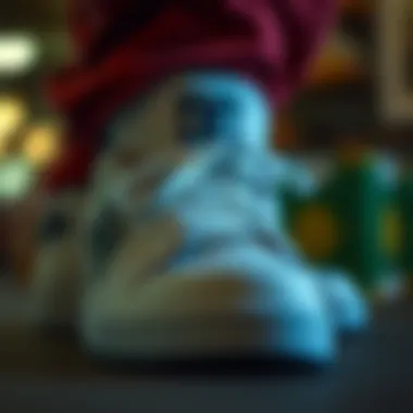 Detailed view of DC shoes highlighting craftsmanship