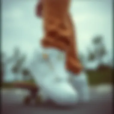 Stylish outfit paired with white DC shoes