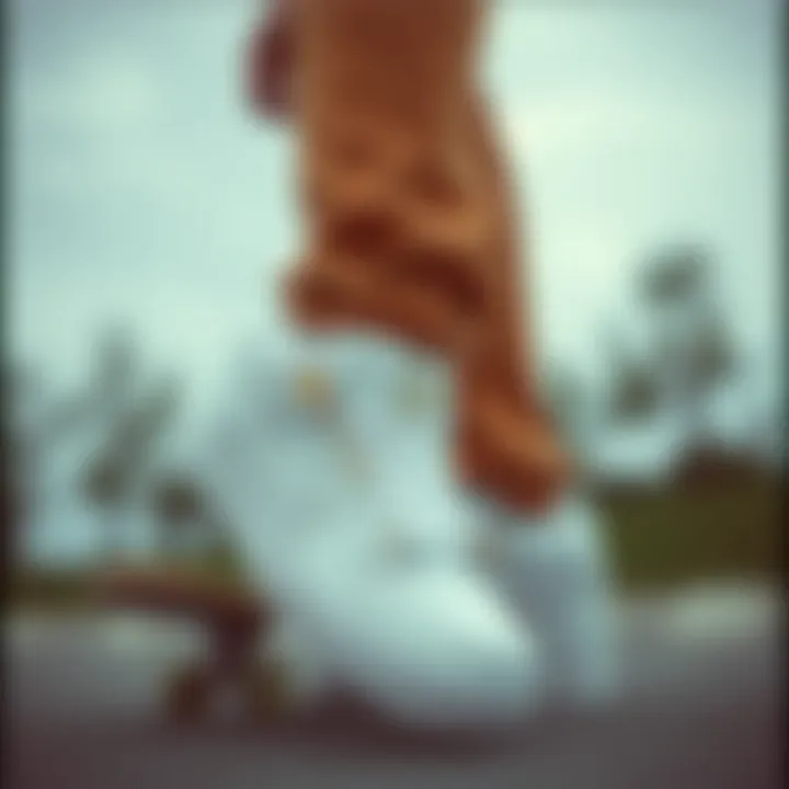 Stylish outfit paired with white DC shoes