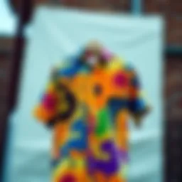 A vibrant novelty button-down shirt showcasing unique patterns popular in skateboarding culture