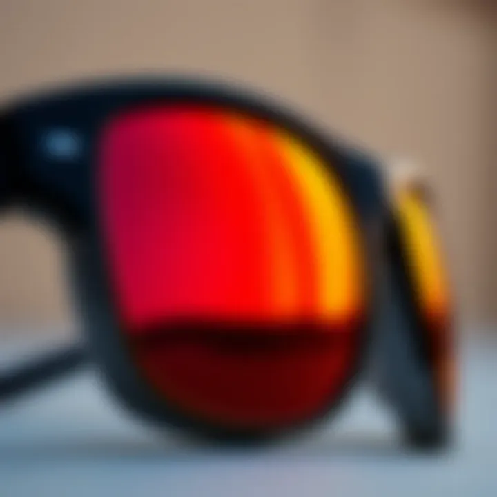 Revolutionary Lens Technology of Oakley Sliver Black Close-up of the lenses featuring Oakley technology