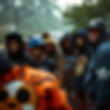 Diversity in Primitive Streetwear Styles A gathering showcasing diverse streetwear styles