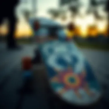 Primitive Art on Skateboard Decks Skateboard deck adorned with primitive art