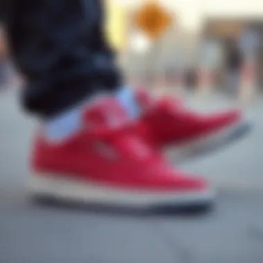 Reebok Vintage Club C styled with contemporary fashion