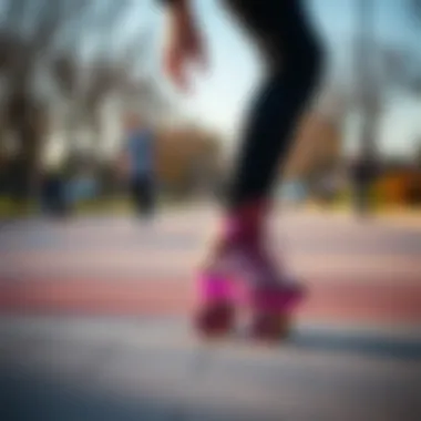 Skateboarding Enthusiast Enjoying Heelys Illustration of a skateboarding enthusiast enjoying Heelys at a park
