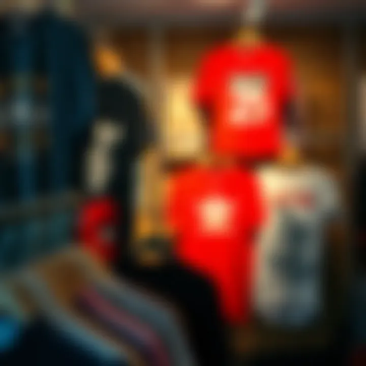 Unique Finds: Graphic Tees at Local Boutiques Eclectic collection of graphic tees in a boutique