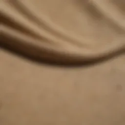 A close-up of tan khaki fabric texture showcasing its durability and comfort.