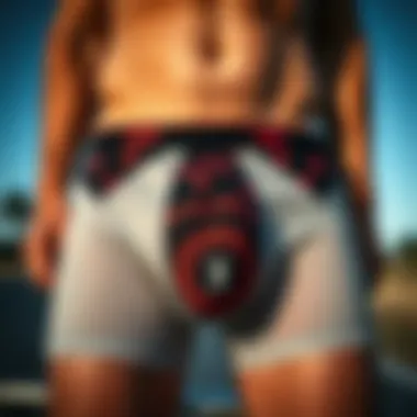 Close-up of Ethika boxers highlighting unique design elements