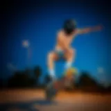 Dynamic skateboarding action showcasing Ethika boxers