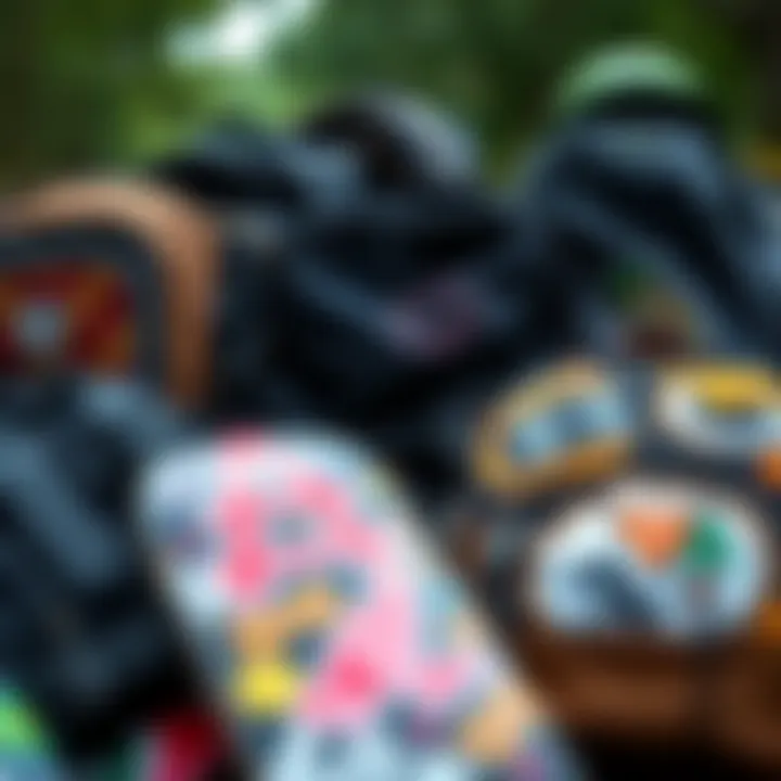 A variety of skate backpacks designed for different styles.